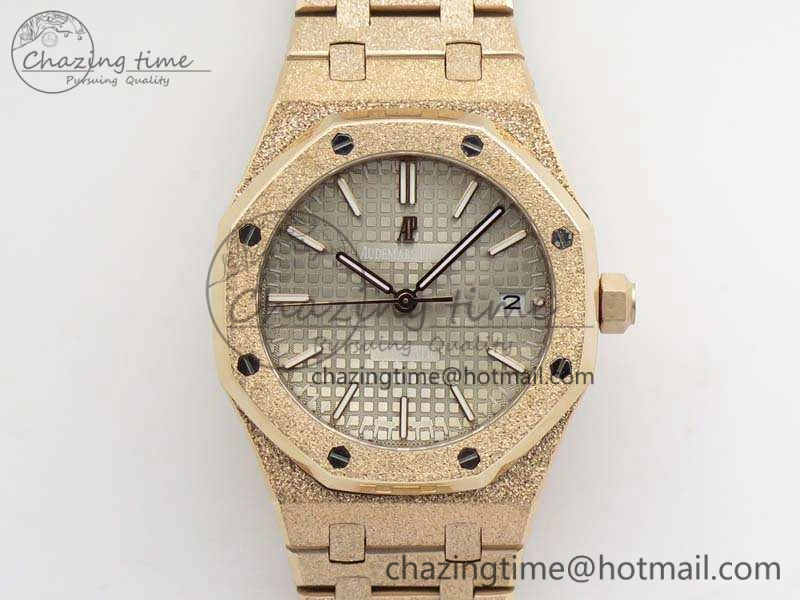 Royal Oak Jumbo 15454 RG Frosted 37mm JHF Best Edition Gray Dial On RG Bracelet A3120
