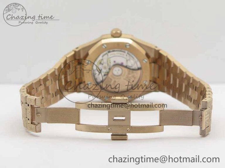 Royal Oak Jumbo 15454 RG Frosted 37mm JHF Best Edition Gray Dial On RG Bracelet A3120