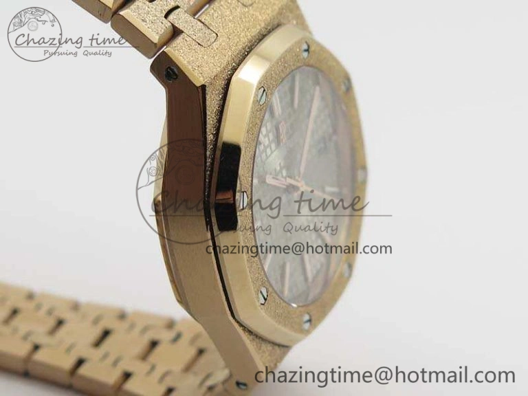 Royal Oak Jumbo 15454 RG Frosted 37mm JHF Best Edition Gray Dial On RG Bracelet A3120