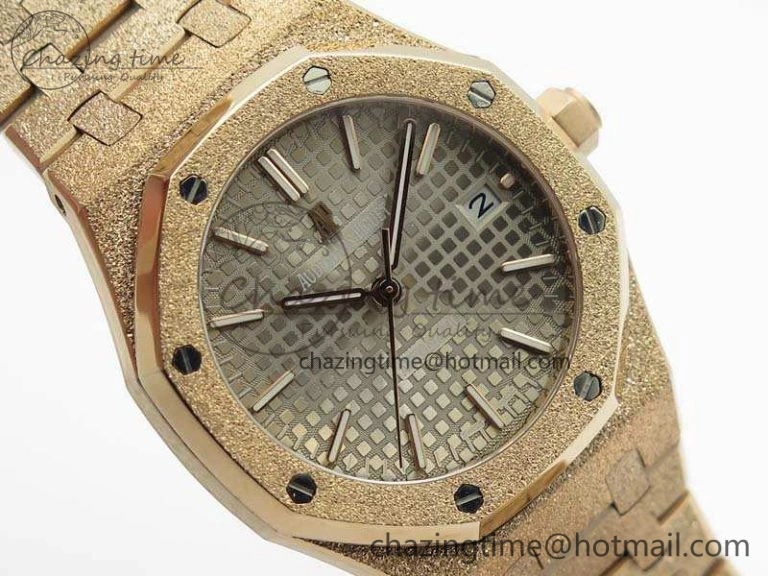 Royal Oak Jumbo 15454 RG Frosted 37mm JHF Best Edition Gray Dial On RG Bracelet A3120