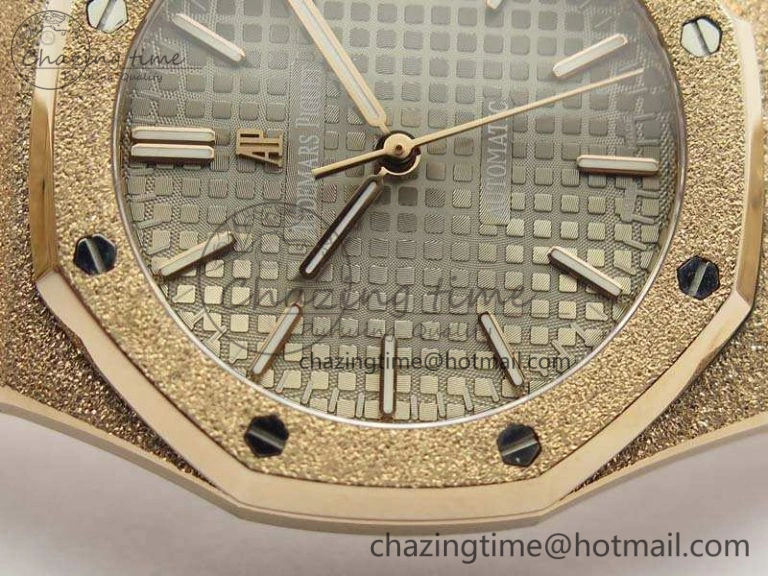 Royal Oak Jumbo 15454 RG Frosted 37mm JHF Best Edition Gray Dial On RG Bracelet A3120