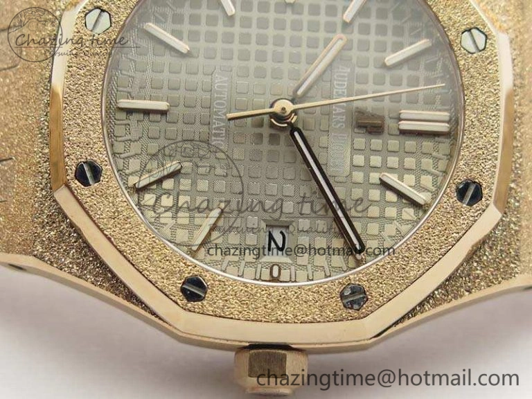 Royal Oak Jumbo 15454 RG Frosted 37mm JHF Best Edition Gray Dial On RG Bracelet A3120