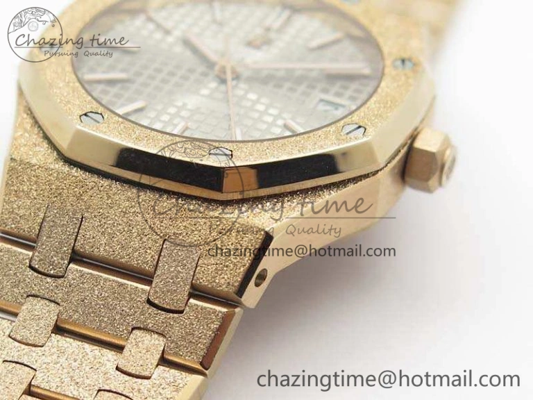 Royal Oak Jumbo 15454 RG Frosted 37mm JHF Best Edition Gray Dial On RG Bracelet A3120