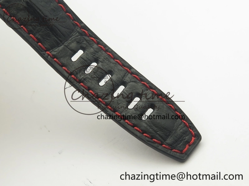 Royal Oak Offshore 2014 Black Theme JF On Black Leather Strap A3126 V2 w Cyclops And DW Mod (Free Rubber Strap)