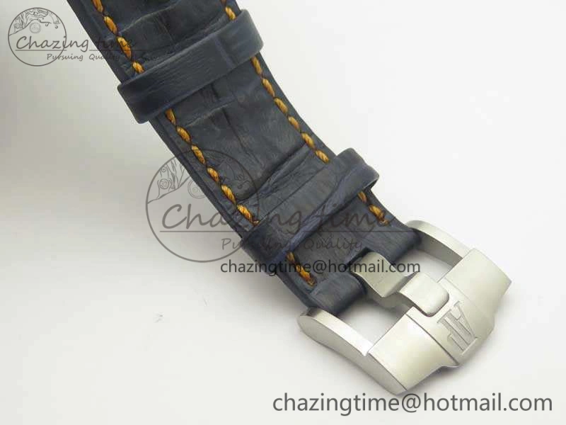 Royal Oak Offshore 2014 Blue Theme JF On Blue Leather Strap A3126 V2 w Cyclops And DW Mod (Free Rubber Strap)