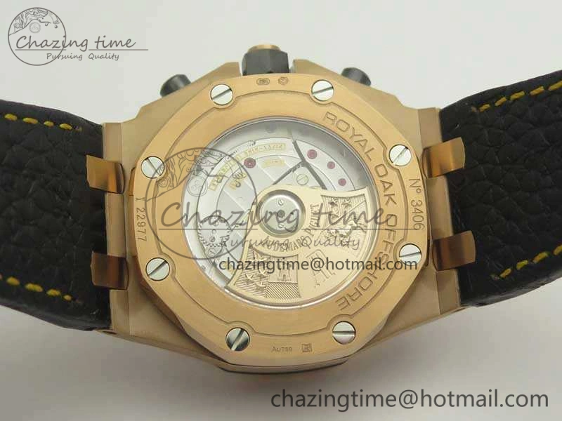 Royal Oak Offshore 2014 Gold Theme JF 1:1 Best Edition On Leather Strap A3126 (Free Rubber Strap) V2