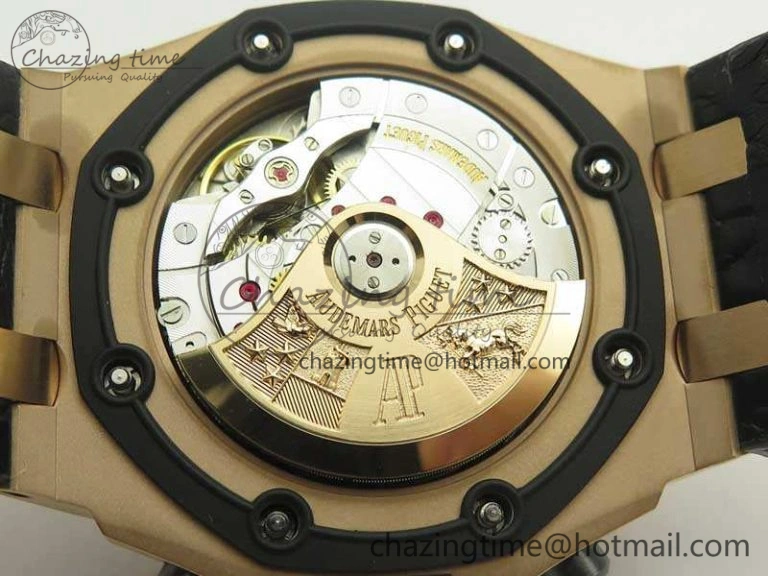 Royal Oak Offshore 2014 Gold Theme JF 1:1 Best Edition On Leather Strap A3126 (Free Rubber Strap) V2