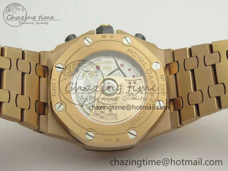 Royal Oak Offshore 2014 Gold Theme JF 1:1 Best Edition On RG Bracelet A3126 V2