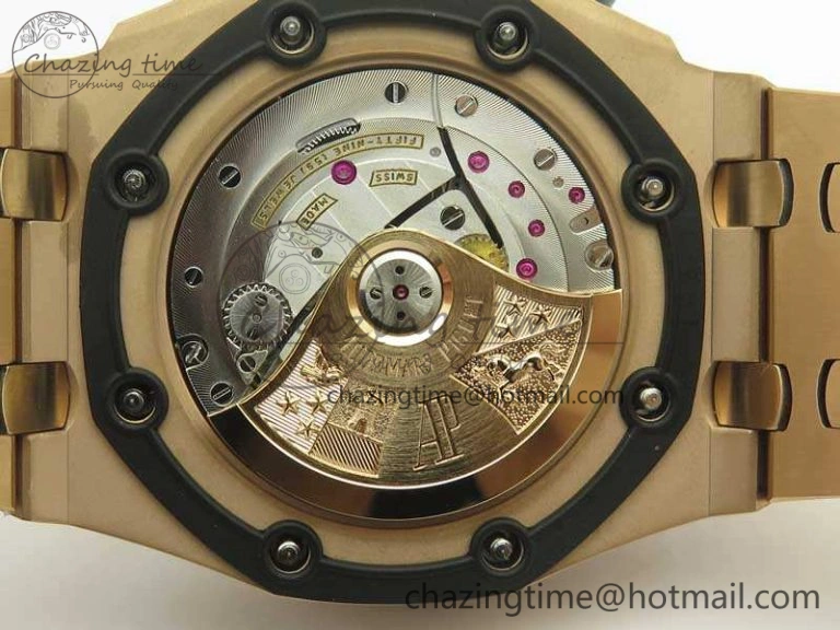 Royal Oak Offshore 2014 Gold Theme JF 1:1 Best Edition On RG Bracelet A3126 V2