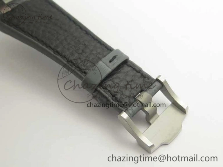 Royal Oak Offshore 2014 Gray Theme JF On Gray Leather Strap A3126 V2 w Cyclops And DW Mod (Free Rubber Strap)