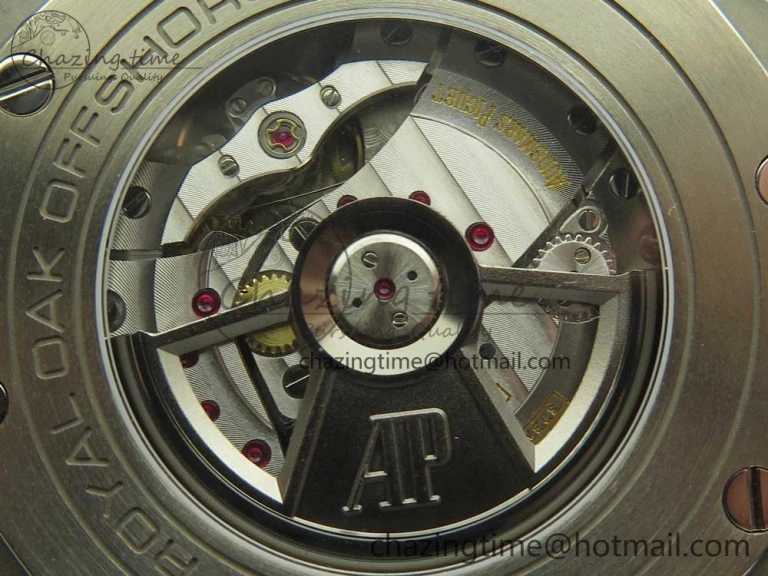 Royal Oak Offshore 2017 44mm JF 1:1 Best Edition Gray Dial On Rubber Strap A3126 (Free XS Strap)V2 w  Cyclops