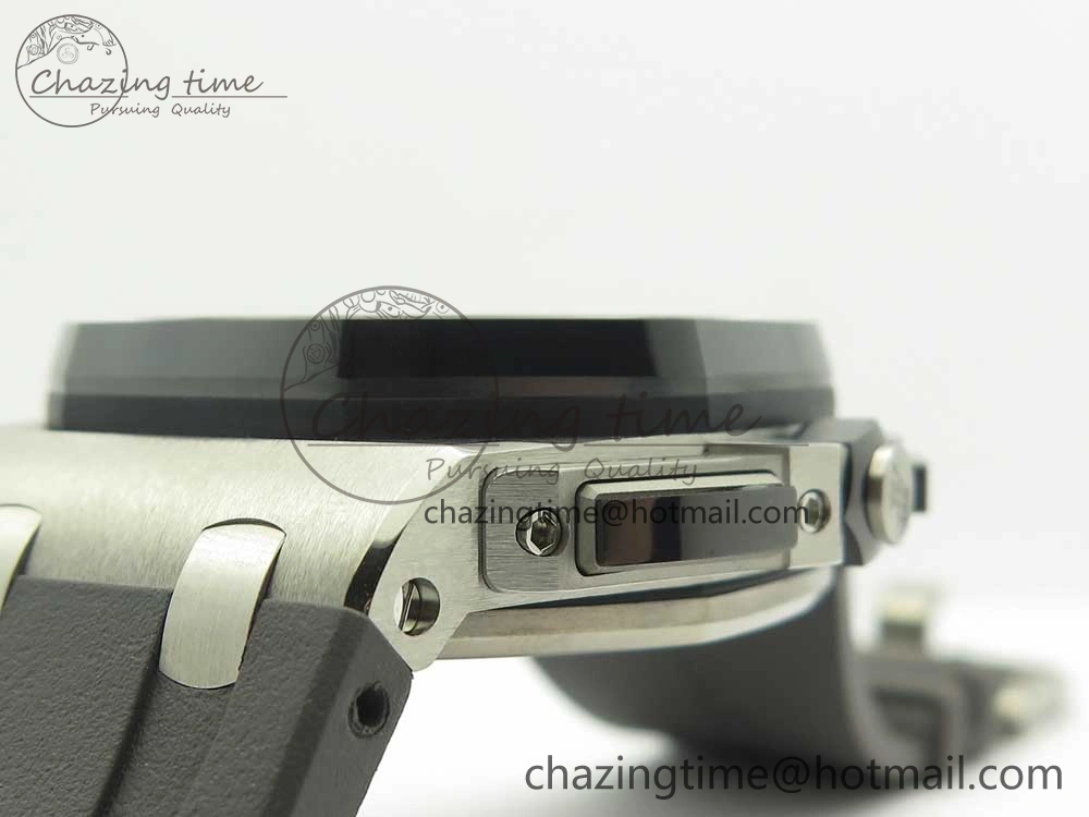 Royal Oak Offshore 2017 44mm JF 1:1 Best Edition Gray Dial On Rubber Strap A3126 (Free XS Strap)V2 w  Cyclops