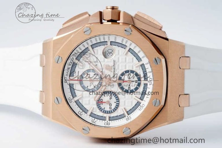 Royal Oak Offshore 2017 44mm RG Summer Edition APF 1:1 Best Edition on White Rubber Strap A3126