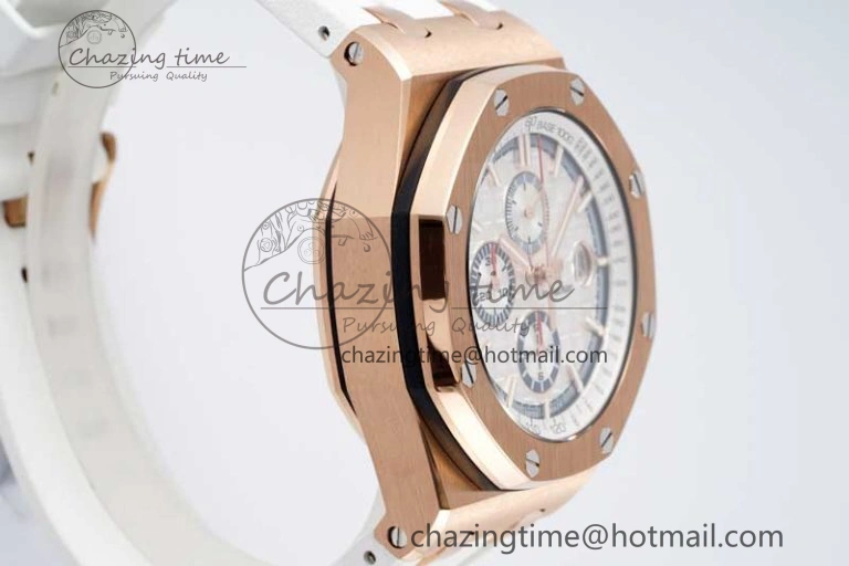 Royal Oak Offshore 2017 44mm RG Summer Edition APF 1:1 Best Edition on White Rubber Strap A3126