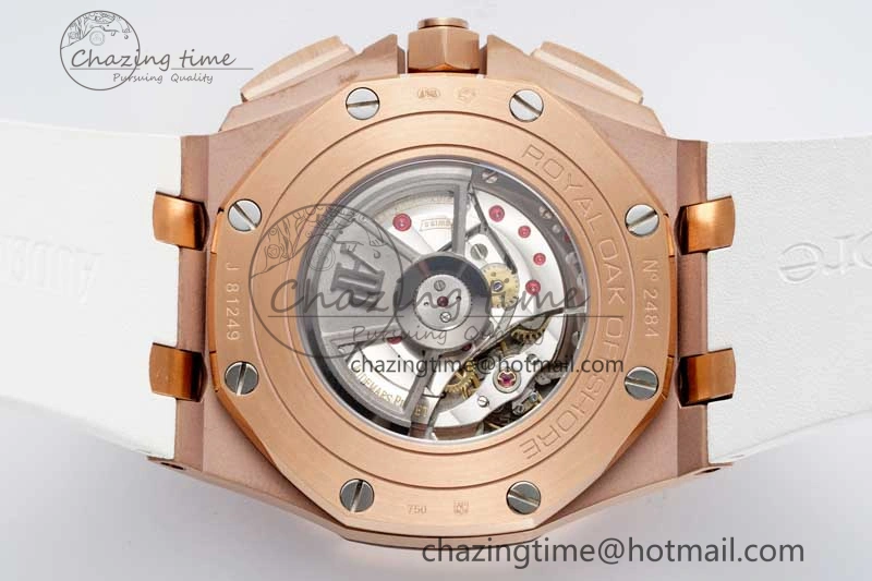 Royal Oak Offshore 2017 44mm RG Summer Edition APF 1:1 Best Edition on White Rubber Strap A3126