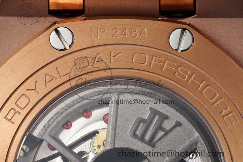 Royal Oak Offshore 2017 44mm RG Summer Edition APF 1:1 Best Edition on White Rubber Strap A3126