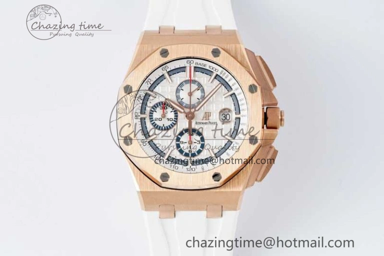 Royal Oak Offshore 2017 44mm RG Summer Edition APF 1:1 Best Edition on White Rubber Strap A3126