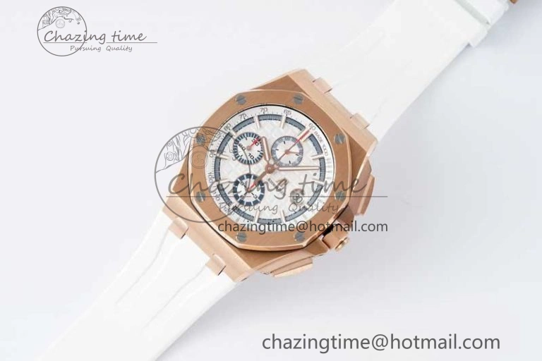 Royal Oak Offshore 2017 44mm RG Summer Edition APF 1:1 Best Edition on White Rubber Strap A3126