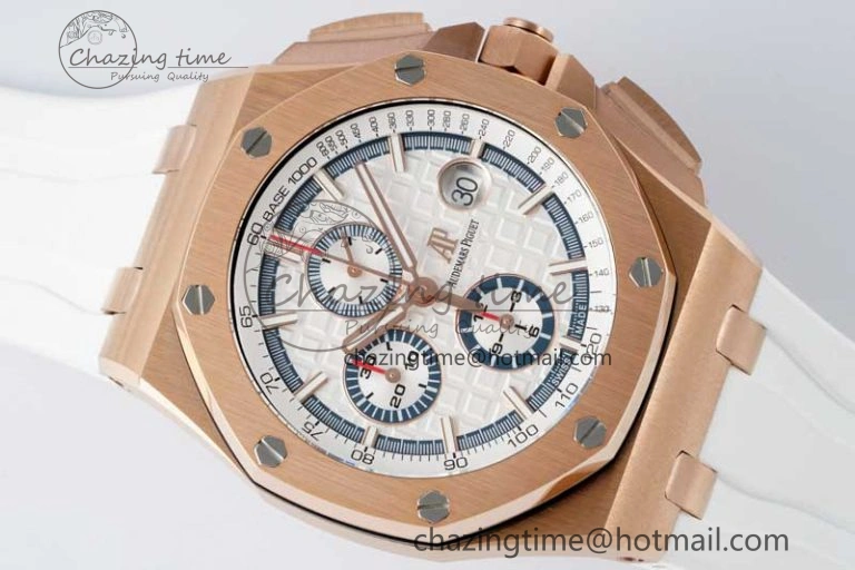 Royal Oak Offshore 2017 44mm RG Summer Edition APF 1:1 Best Edition on White Rubber Strap A3126