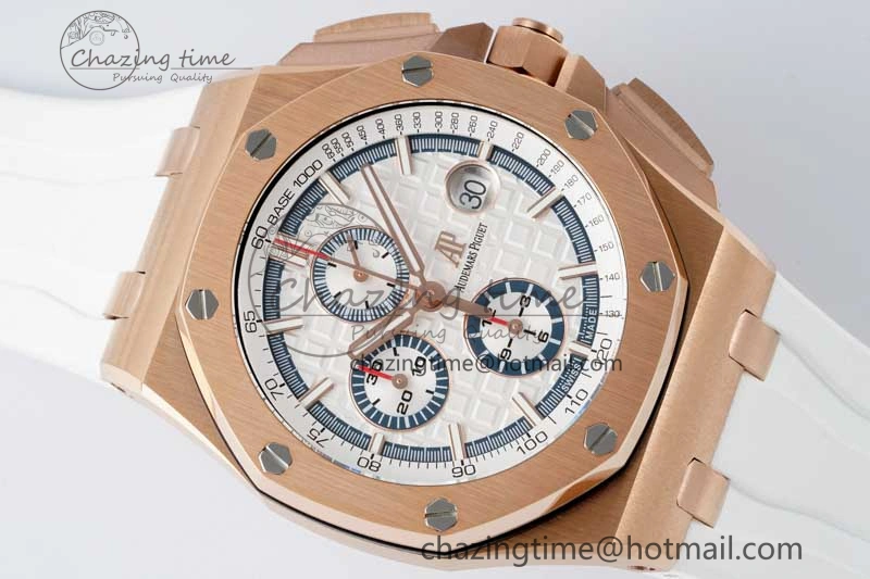 Royal Oak Offshore 2017 44mm RG Summer Edition APF 1:1 Best Edition on White Rubber Strap A3126