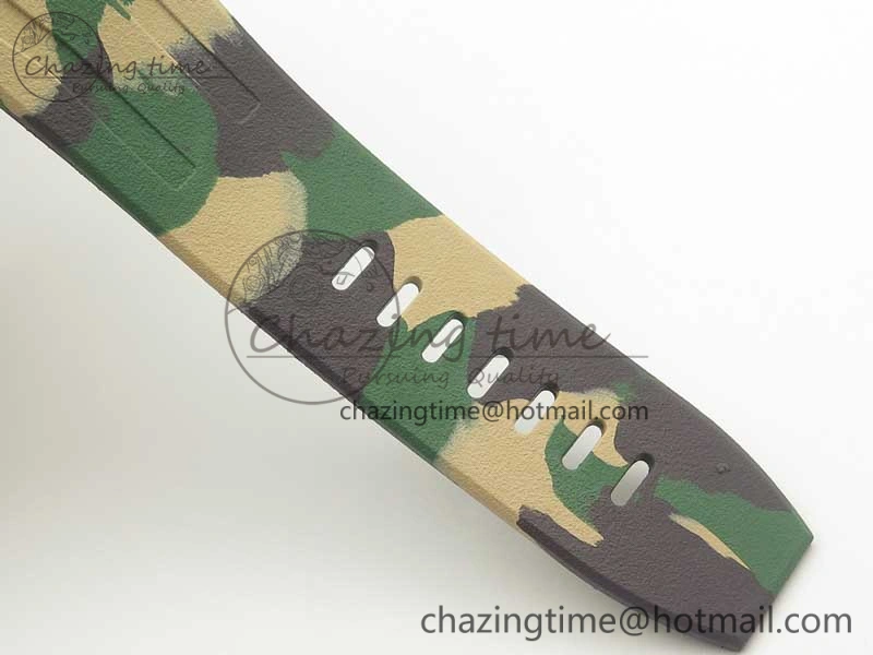 Royal Oak Offshore 2018 SIHH Combat 44mm JF 1:1 Best Edition Green Ceramic Bezel on Camo Rubber Strap A3126 w  Cyclops