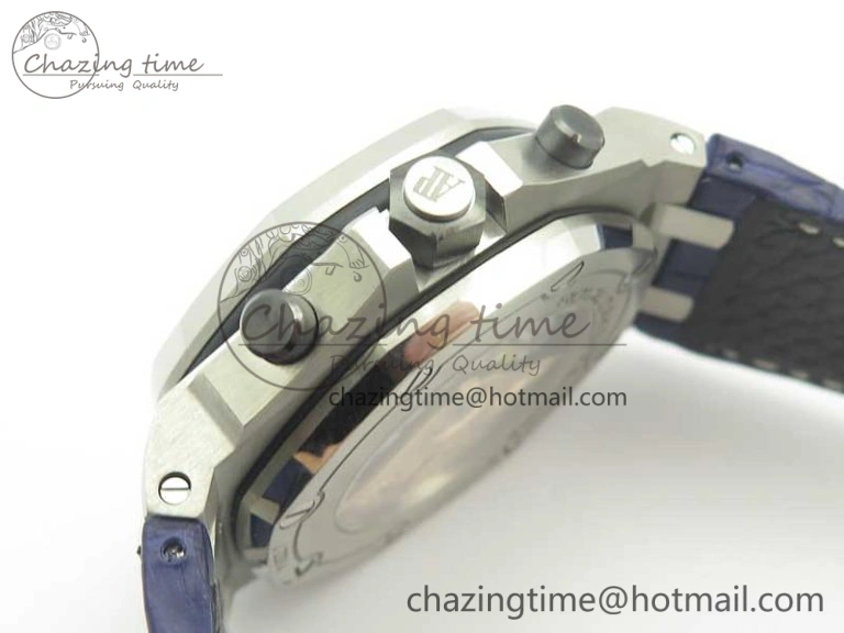 Royal Oak Offshore 2018 SIHH JF 1:1 Best Edition Black Blue Dial on Blue Leather Strap A3126 w  Cyclops