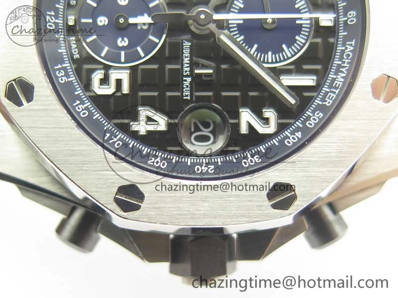 Royal Oak Offshore 2018 SIHH JF 1:1 Best Edition Black Blue Dial on Blue Leather Strap A3126 w  Cyclops