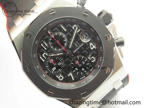 Royal Oak Offshore 2018 SIHH JF 1:1 Best Edition “Dark Knight” on Black Red Rubber Strap A3126 w  Cyclops