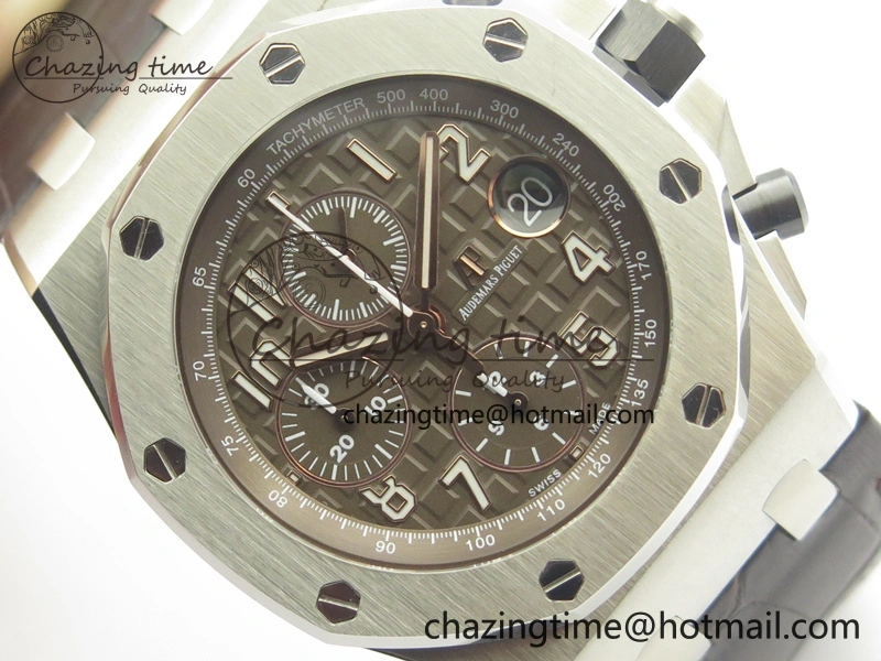 Royal Oak Offshore 2018 SIHH JF 1:1 Best Edition “Havana” Brown Dial On Brown Leather Strap A3126 w  Cyclops