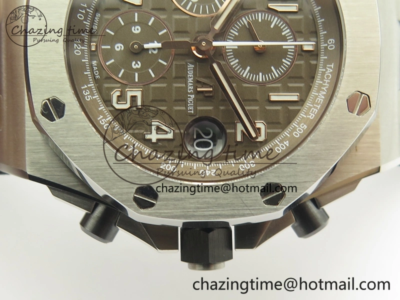 Royal Oak Offshore 2018 SIHH JF 1:1 Best Edition “Havana” Brown Dial On Brown Leather Strap A3126 w  Cyclops