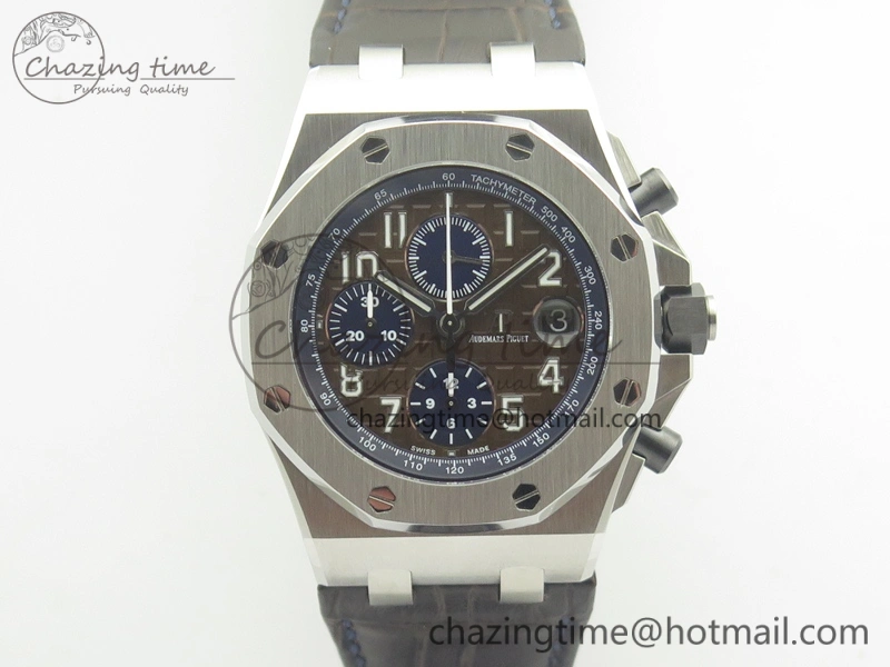 Royal Oak Offshore 2018 SIHH JF 1:1 Best Edition Havana Brown Blue Dial On Brown Leather Strap A7750