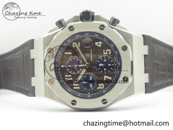 Royal Oak Offshore 2018 SIHH JF 1:1 Best Edition Havana Brown Blue Dial On Brown Leather Strap A7750