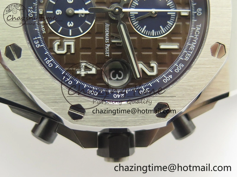 Royal Oak Offshore 2018 SIHH JF 1:1 Best Edition Havana Brown Blue Dial On Brown Leather Strap A7750