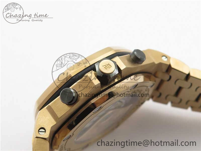 Royal Oak Offshore 2019 Gold JF 1:1 Best Edition on RG Bracelet A3126 V2 w  Cyclops and DW Mod