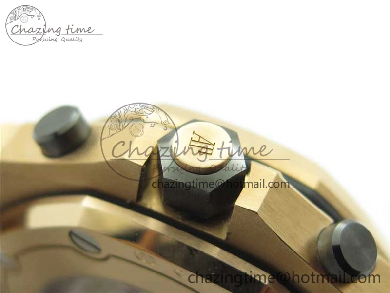 Royal Oak Offshore 2019 Gold JF 1:1 Best Edition on RG Bracelet A3126 V2 w  Cyclops and DW Mod