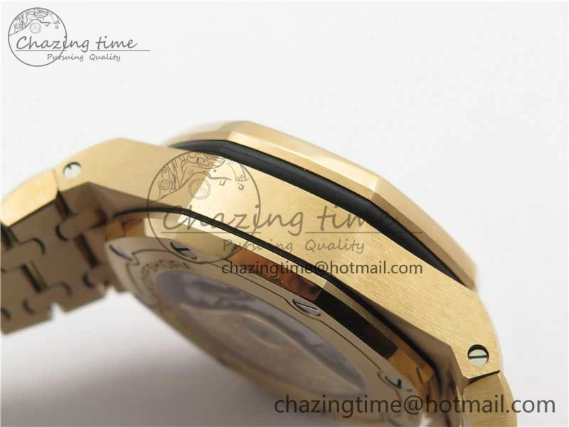 Royal Oak Offshore 2019 Gold JF 1:1 Best Edition on RG Bracelet A3126 V2 w  Cyclops and DW Mod