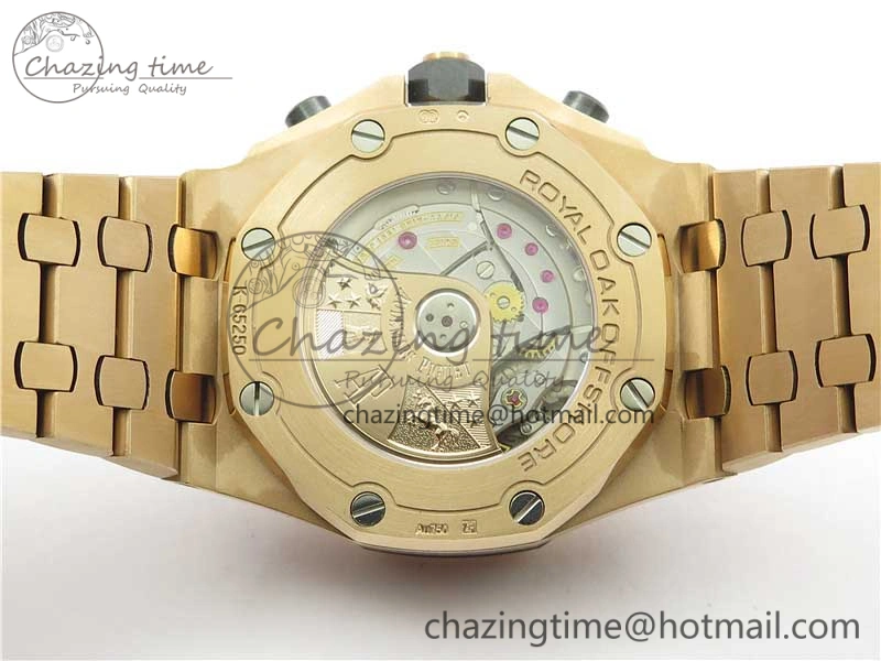 Royal Oak Offshore 2019 Gold JF 1:1 Best Edition on RG Bracelet A3126 V2 w  Cyclops and DW Mod
