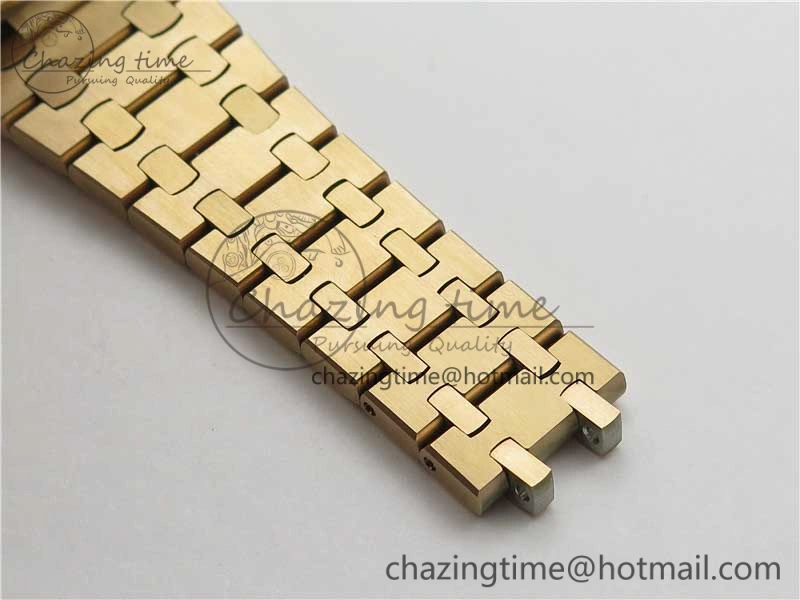 Royal Oak Offshore 2019 Gold JF 1:1 Best Edition on RG Bracelet A3126 V2 w  Cyclops and DW Mod