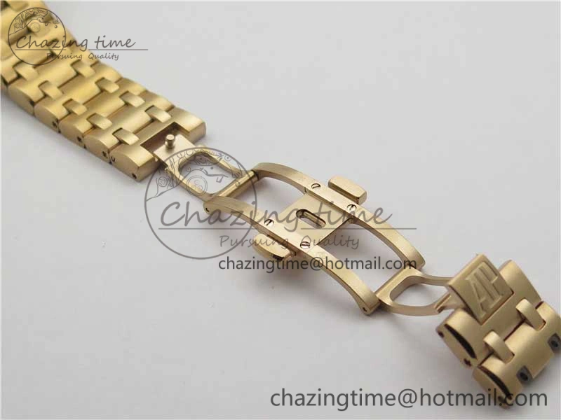 Royal Oak Offshore 2019 Gold JF 1:1 Best Edition on RG Bracelet A3126 V2 w  Cyclops and DW Mod