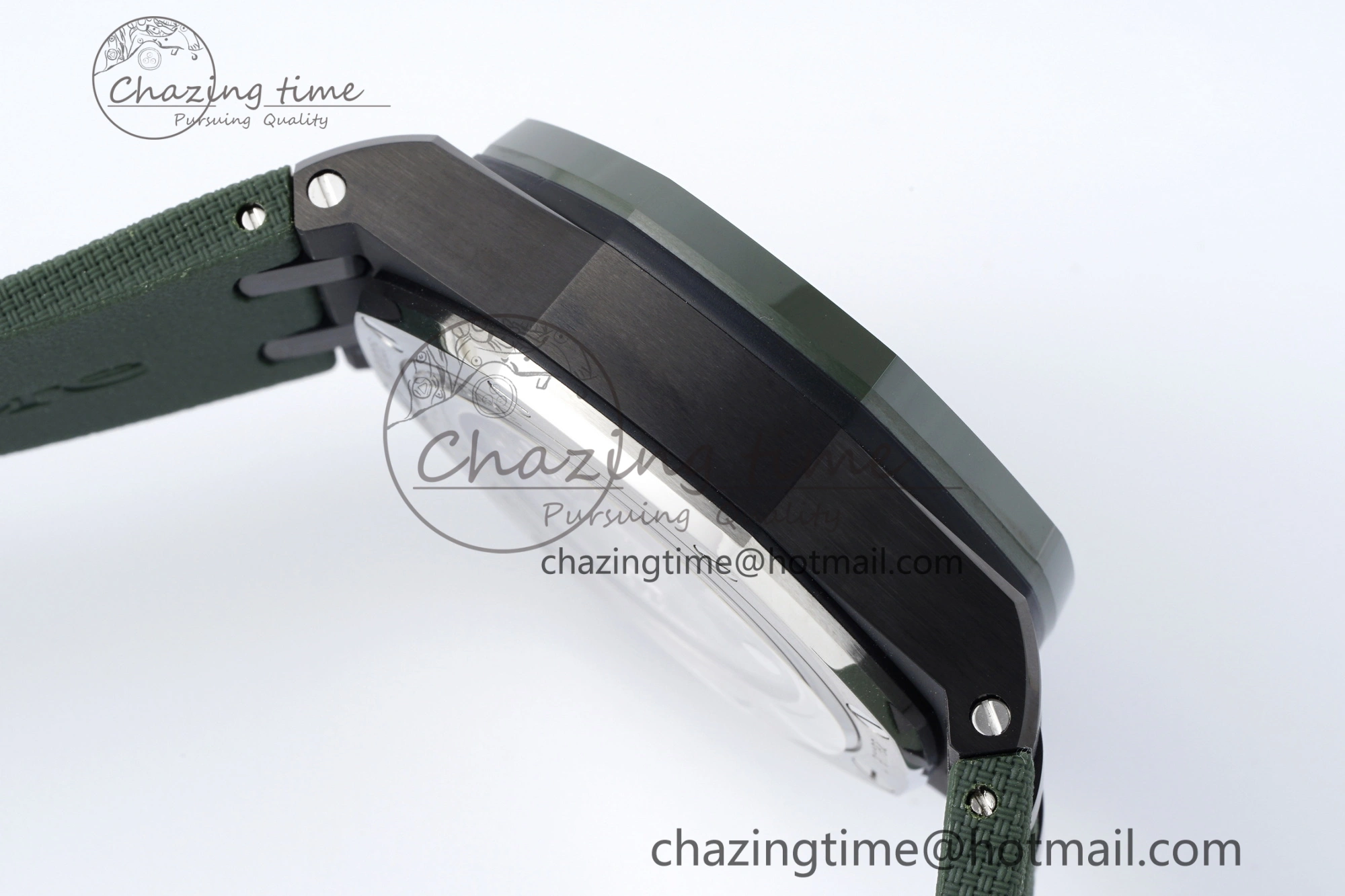 Royal Oak Offshore 2020 44mm APF 1:1 Best Edition Green Ceramic Bezel on Rubber Strap A3126