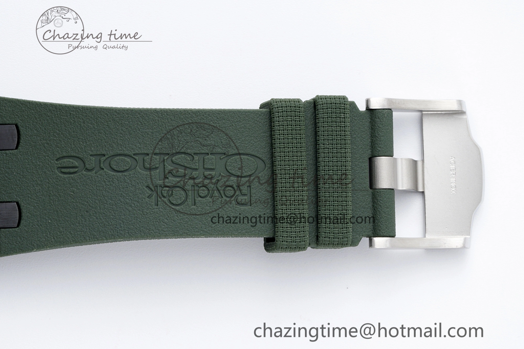 Royal Oak Offshore 2020 44mm APF 1:1 Best Edition Green Ceramic Bezel on Rubber Strap A3126