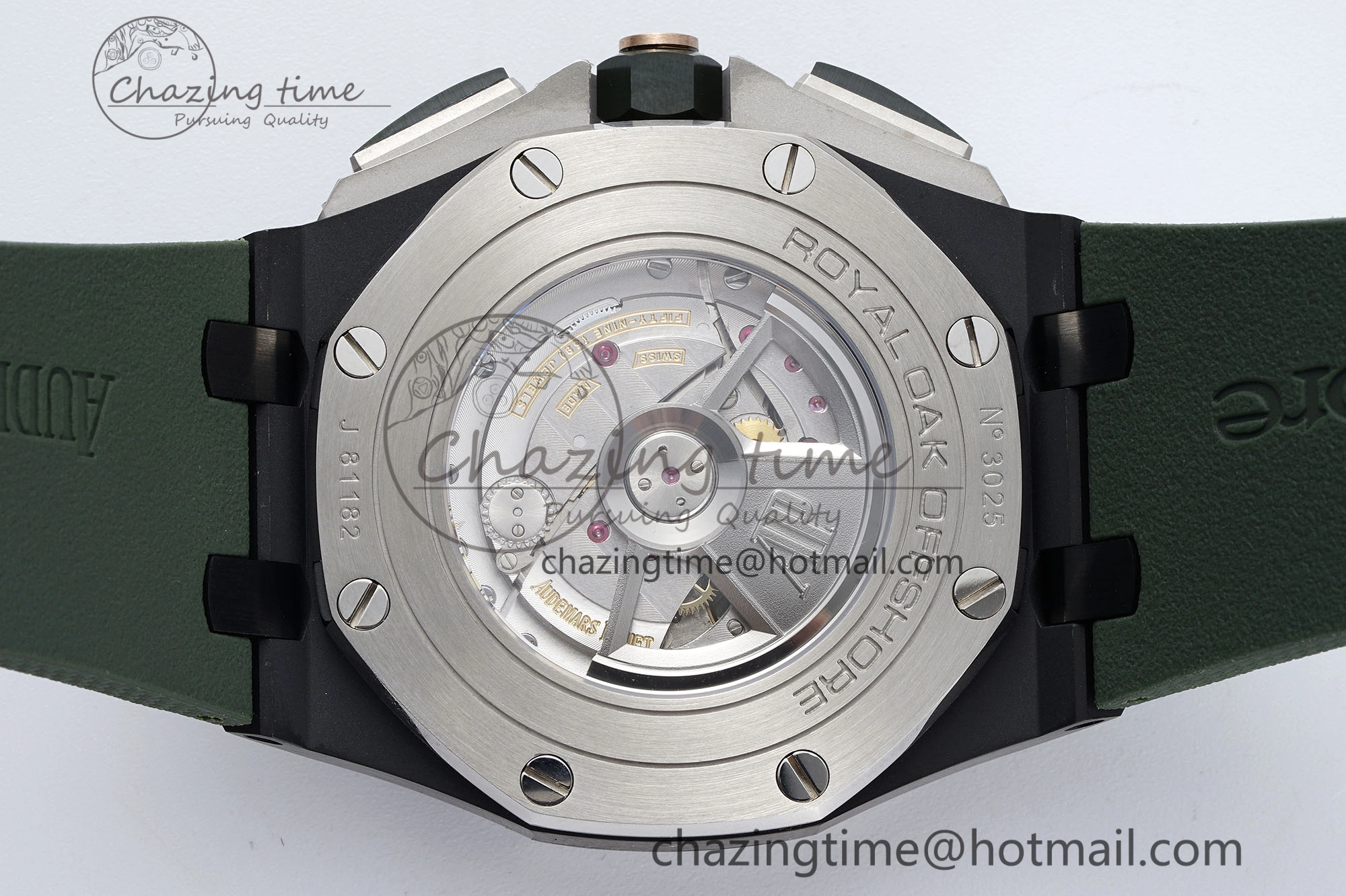 Royal Oak Offshore 2020 44mm APF 1:1 Best Edition Green Ceramic Bezel on Rubber Strap A3126
