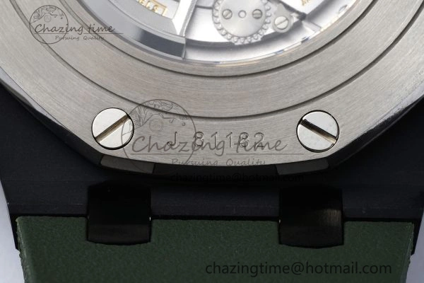 Royal Oak Offshore 2020 44mm APF 1:1 Best Edition Green Ceramic Bezel on Rubber Strap A3126