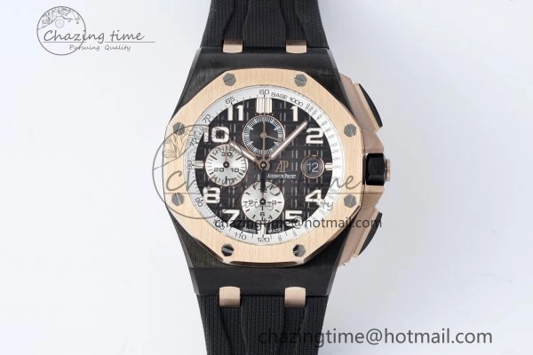 Royal Oak Offshore 2020 44mm APF 1:1 Best Edition RG Bezel on Rubber Strap A3126