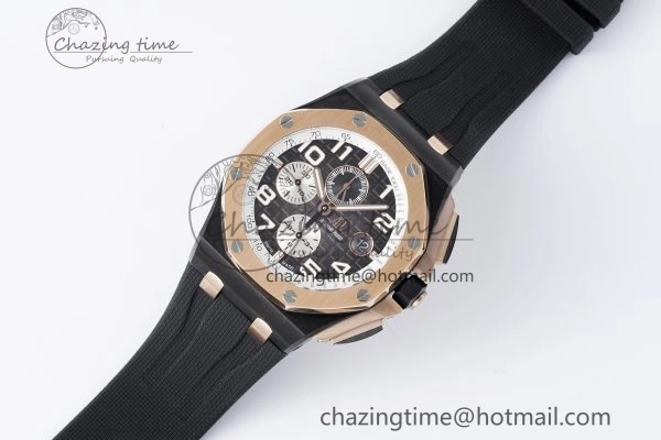 Royal Oak Offshore 2020 44mm APF 1:1 Best Edition RG Bezel on Rubber Strap A3126