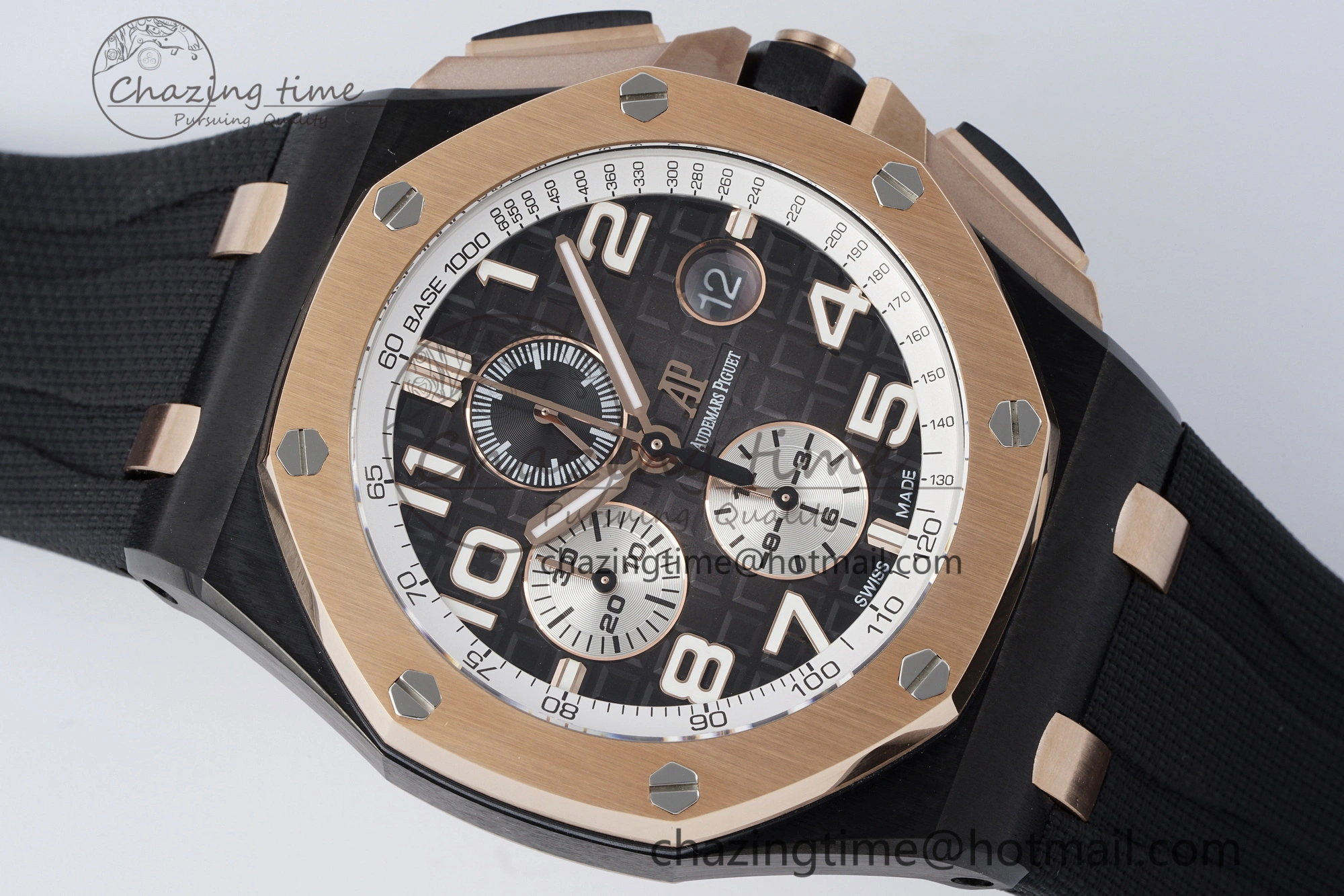 Royal Oak Offshore 2020 44mm APF 1:1 Best Edition RG Bezel on Rubber Strap A3126