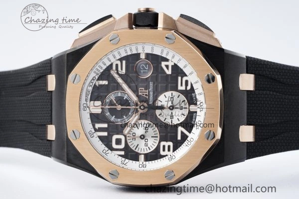 Royal Oak Offshore 2020 44mm APF 1:1 Best Edition RG Bezel on Rubber Strap A3126