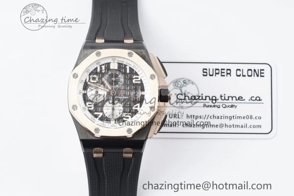 Royal Oak Offshore 2020 44mm APF 1:1 Best Edition RG Bezel on Rubber Strap A3126