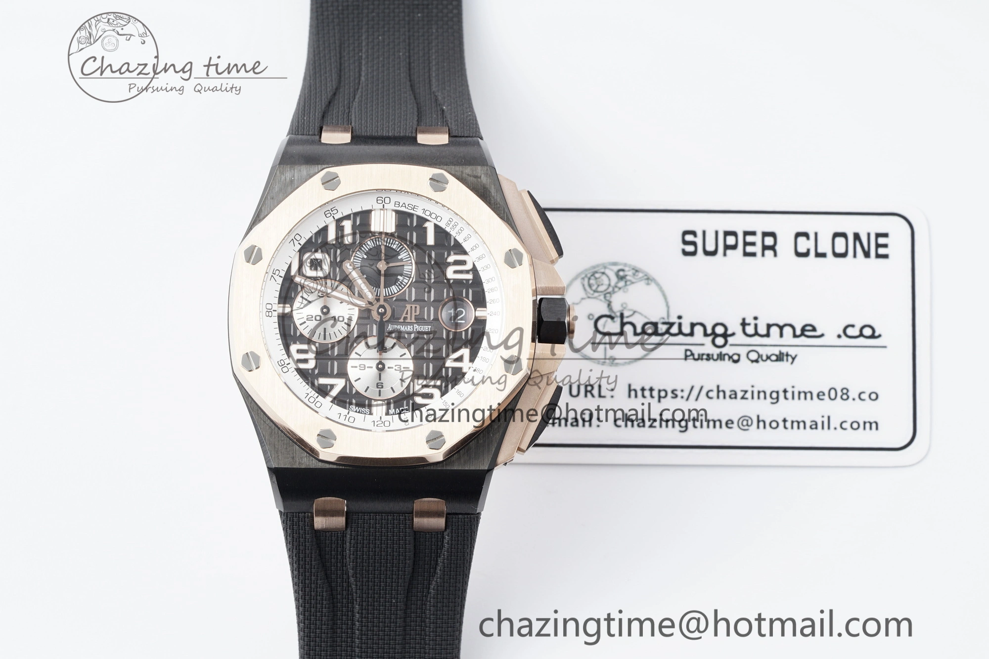 Royal Oak Offshore 2020 44mm APF 1:1 Best Edition RG Bezel on Rubber Strap A3126