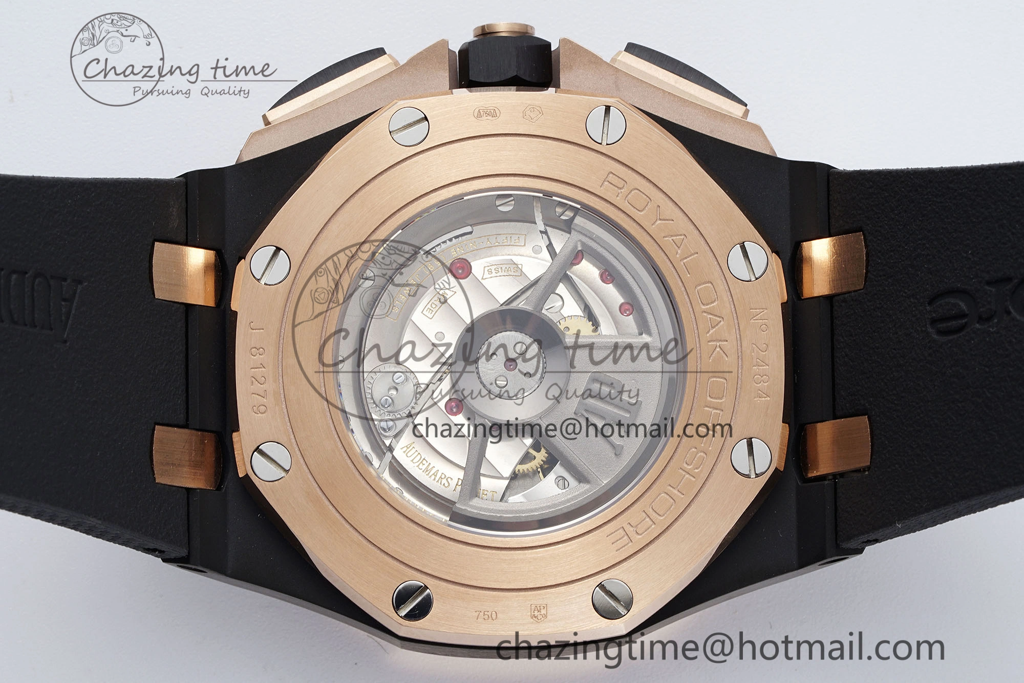 Royal Oak Offshore 2020 44mm APF 1:1 Best Edition RG Bezel on Rubber Strap A3126